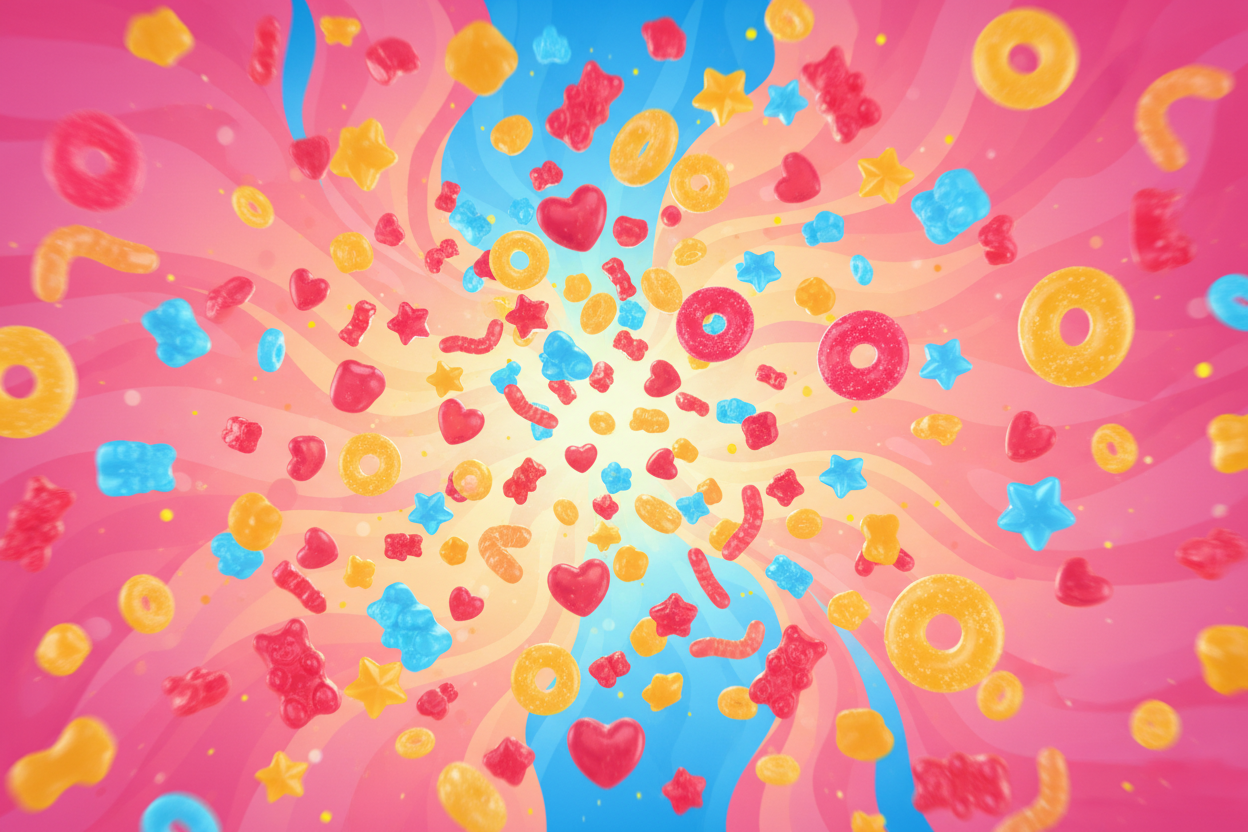 Hero image - Colorful gummy candies